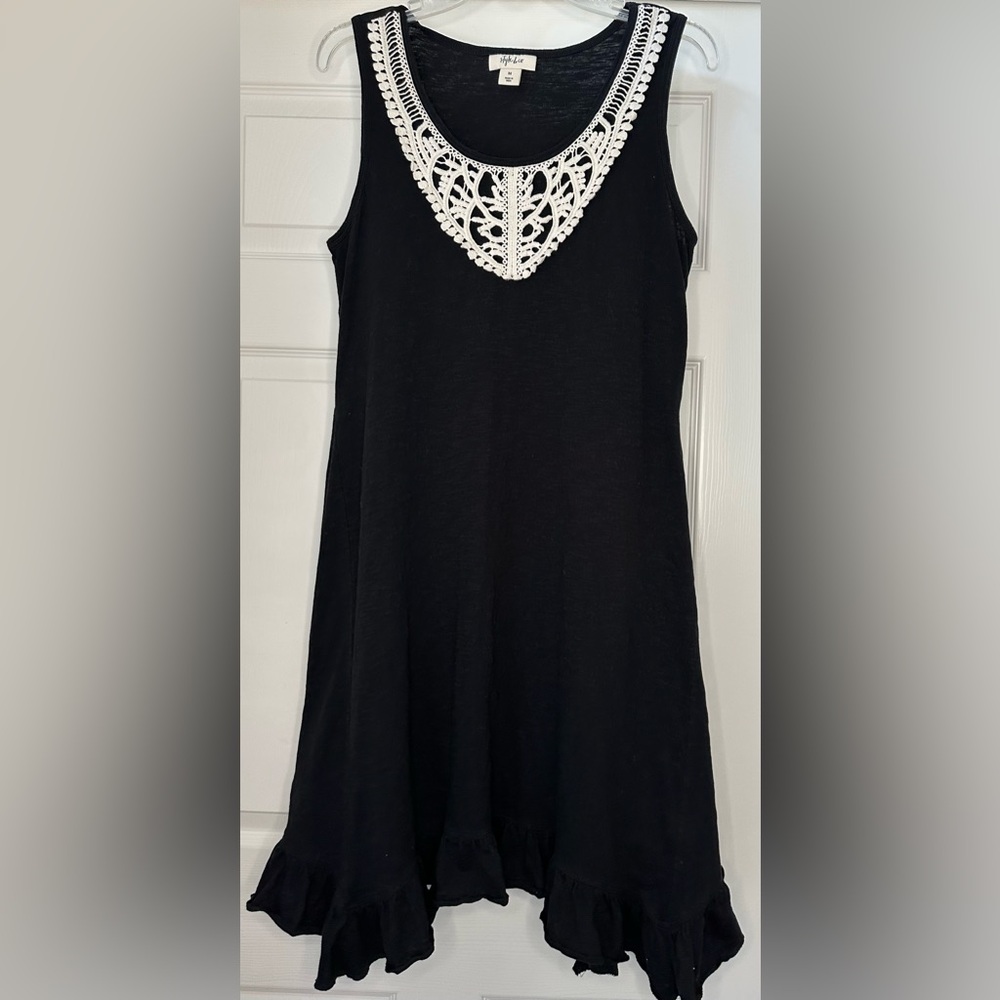 Style & Co. black sleeveless a-line mini dress